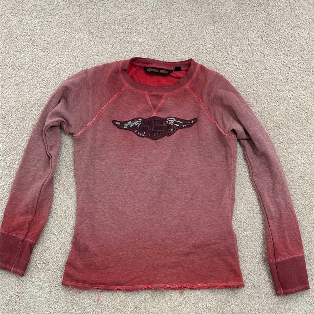 Harley Davidson Sweatshirt-Ombré Orange. Size M Woman’s